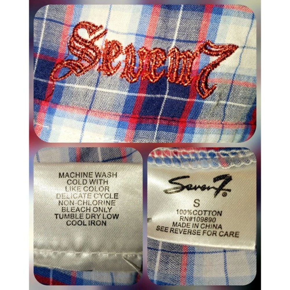 7Seven Women Button-down Plaid Top Small - Picture 11 of 12